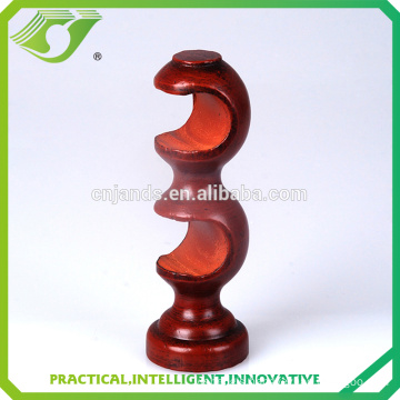 D-B0128 Good quality double curtain rod wooden brackets